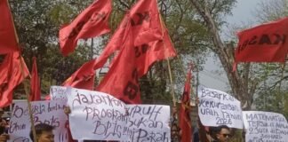 Buruh PT Krakatau Perbengkelan Cilegon Gelar Aksi, Tuntut Pemenuhan Hak dan Tolak Pemberangusan Serikat Pekerja