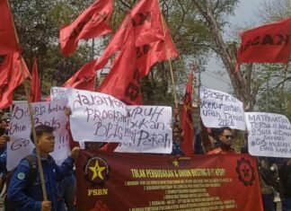 Buruh PT Krakatau Perbengkelan Cilegon Gelar Aksi, Tuntut Pemenuhan Hak dan Tolak Pemberangusan Serikat Pekerja